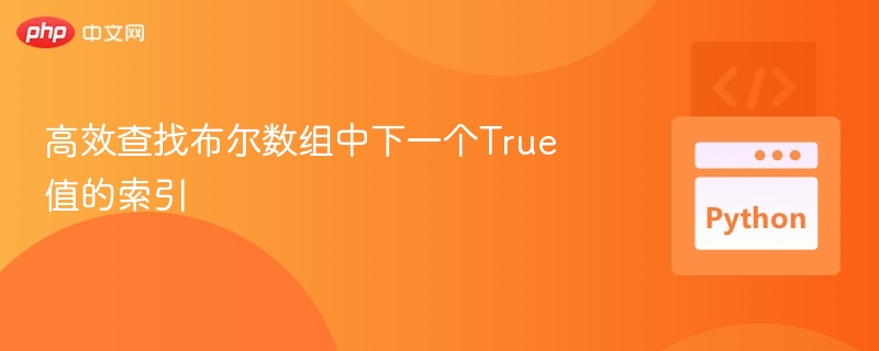 高效查找布尔数组中下一个True值的索引