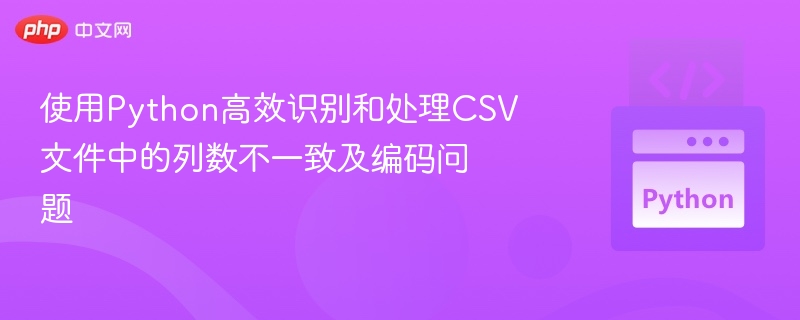 Python处理CSV列不一致与编码问题