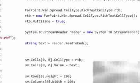 Spread控件单元格文字加下划线