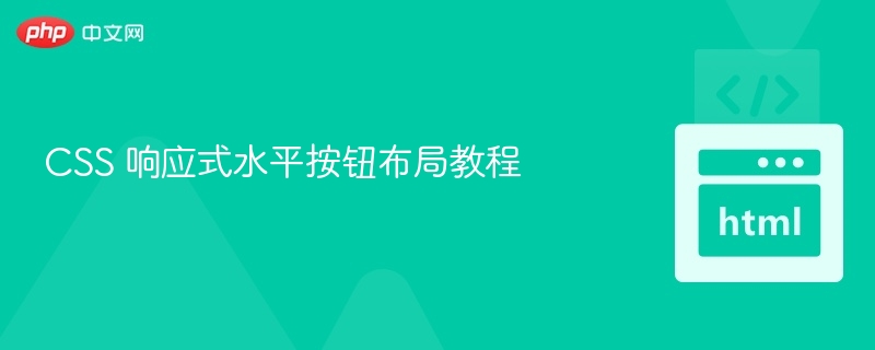 CSS 响应式水平按钮布局教程
