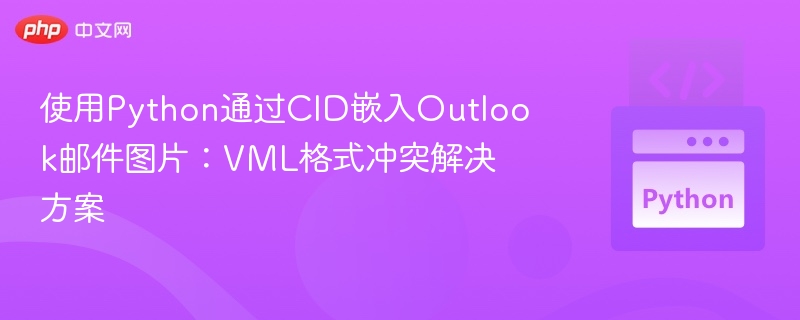 使用Python通过CID嵌入Outlook邮件图片：VML格式冲突解决方案
