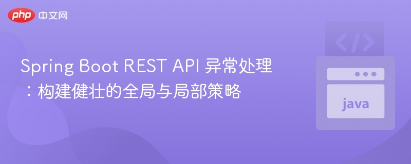 Spring Boot REST API 异常处理：构建健壮的全局与局部策略
