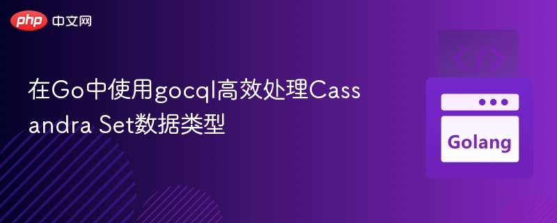在Go中使用gocql高效处理Cassandra Set数据类型