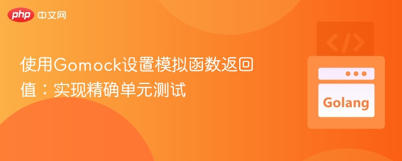 使用Gomock设置模拟函数返回值:实现精确单元测试