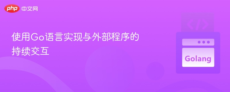 使用Go语言实现与外部程序的持续交互