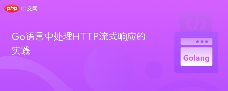 Go语言中处理HTTP流式响应的实践
