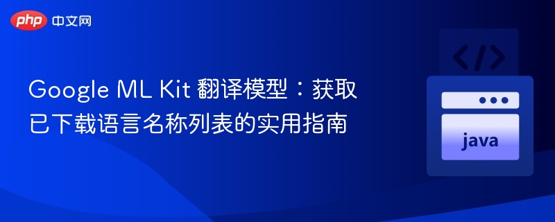 GoogleMLKit支持语言列表详解