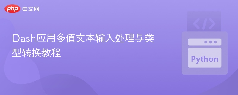 Dash多值输入与类型转换技巧详解