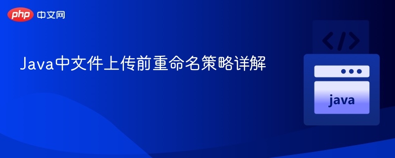 Java中文件上传前重命名策略详解
