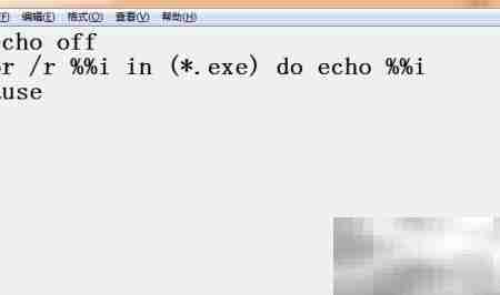显示当前目录所有exe文件