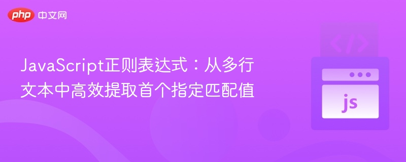 JS正则提取首项匹配值方法解析