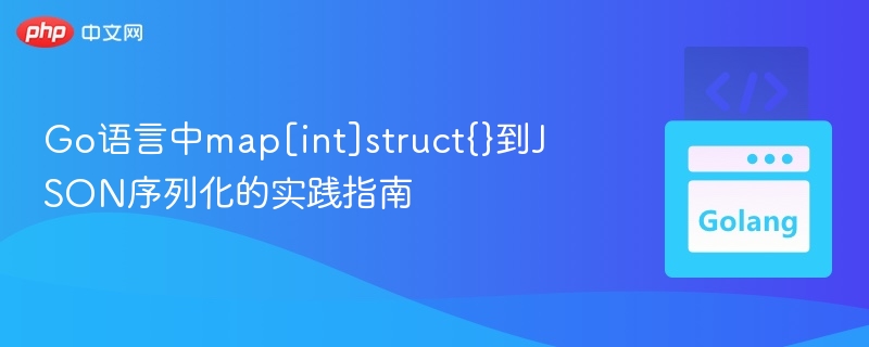Go中map[int]struct{}转JSON方法