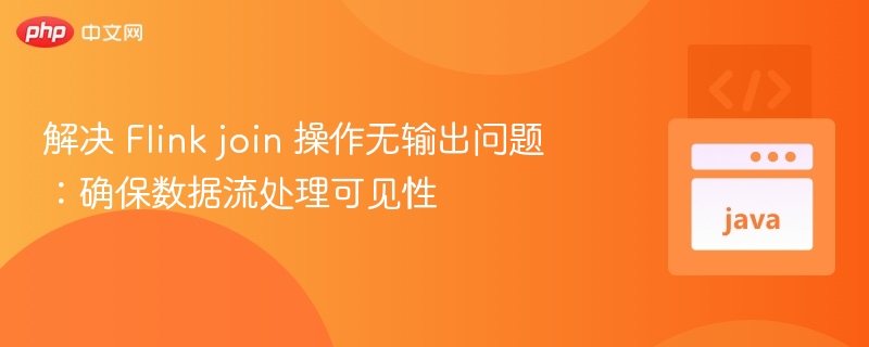 解决 Flink join 操作无输出问题:确保数据流处理可见性