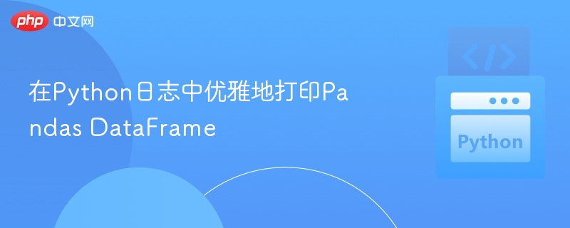 在Python日志中优雅地打印Pandas DataFrame