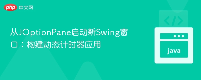 JOptionPane启动Swing窗口教程