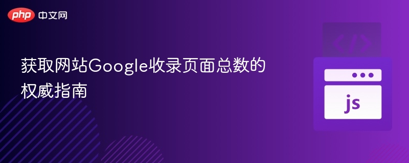 获取网站Google收录页面总数的权威指南