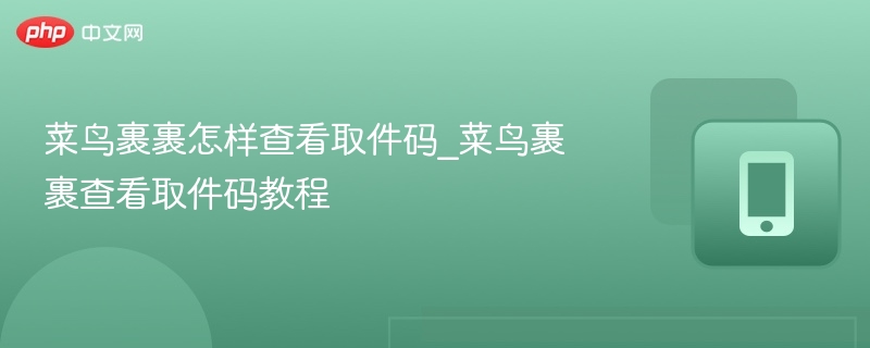 菜鸟裹裹取件码怎么查？详细步骤解析