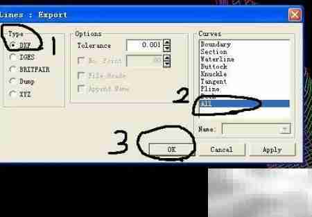 Tribon线型转DXF方法