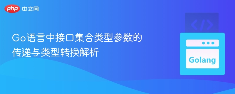 Go接口类型传参与转换全解析