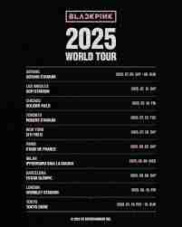 blackpink2025世巡演唱会行程安排