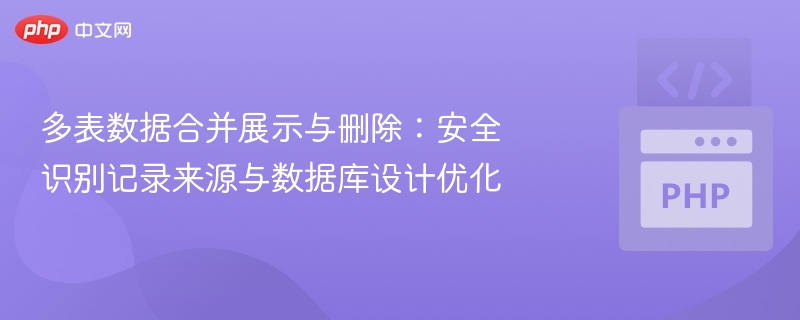 多表数据合并展示与删除:安全识别记录来源与数据库设计优化
