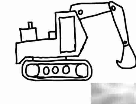 简笔画挖掘机教程
