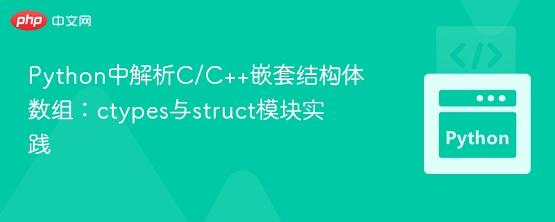 Python解析C/C++嵌套结构体数组方法