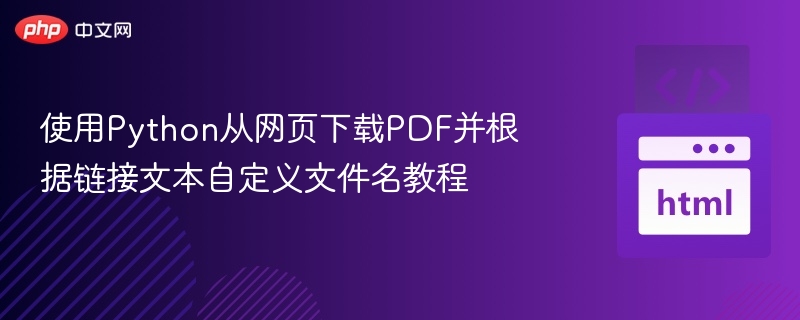Python下载PDF并自定义命名方法