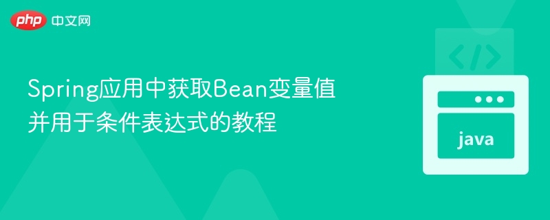 Spring获取Bean值用于条件判断教程