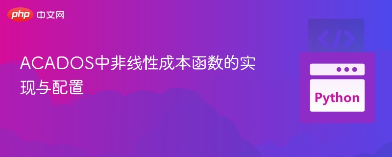 ACADOS中非线性成本函数的实现与配置
