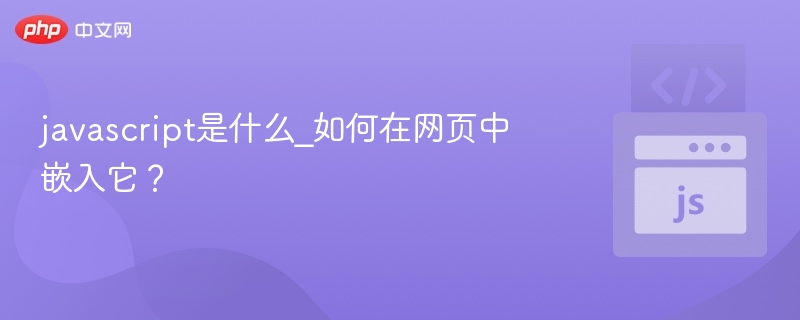 JavaScript是什么？怎么在网页中使用？