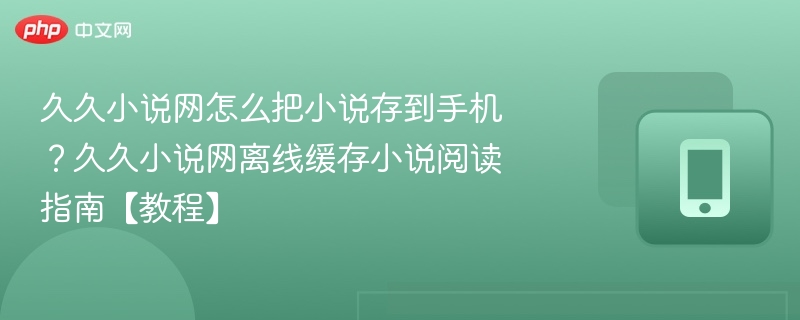 久久小说网怎么把小说存到手机？久久小说网离线缓存小说阅读指南【教程】
