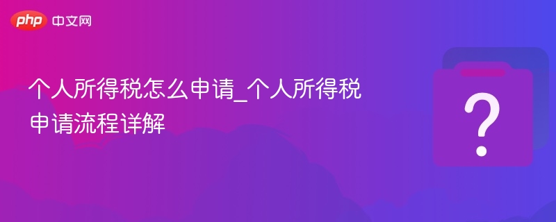 个人所得税怎么申请_个人所得税申请流程详解