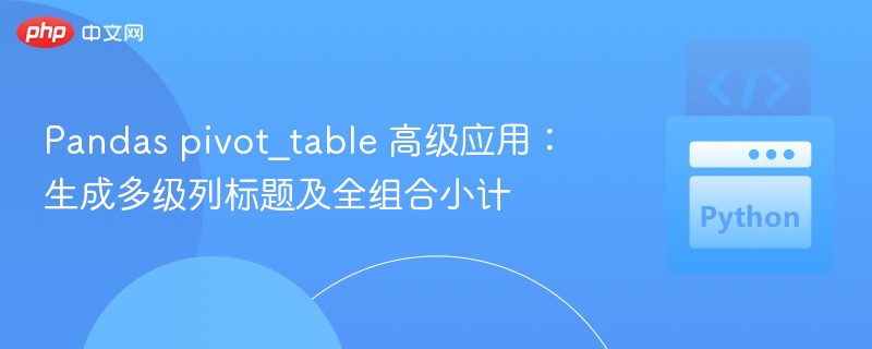 Pandaspivot_table多列与小计技巧