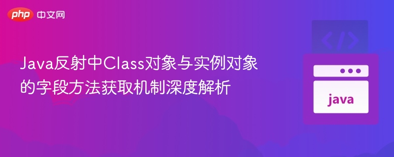 Java反射中Class对象与实例对象的字段方法获取机制深度解析
