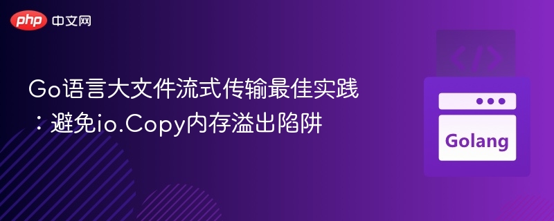 Go语言大文件流式传输最佳实践：避免io.Copy内存溢出陷阱
