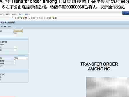SAP转储下架单创建