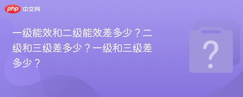 一级和三级能效差别有多大？