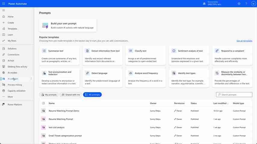 Power Platform AI 简历分析器：快速构建教程