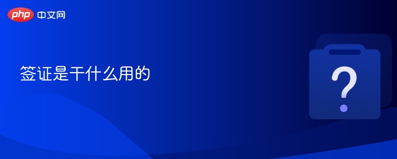 签证是干什么用的