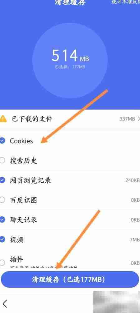 清除浏览器缓存和Cookies