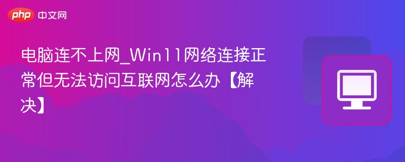 Win11网络正常但无法上网解决方法