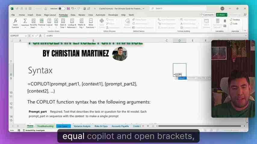 Excel Copilot公式终极指南：30+财务分析技巧