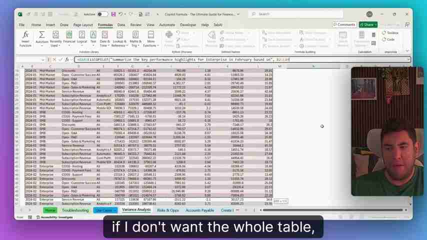 Excel Copilot公式终极指南：30+财务分析技巧
