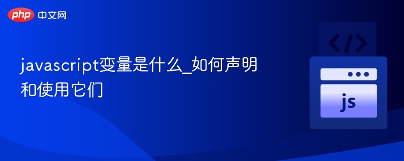 javascript变量是什么_如何声明和使用它们