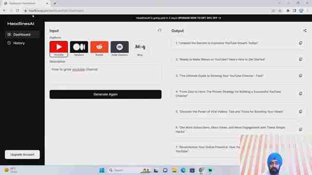 提升YouTube频道：使用HeadlinesAI优化标题，获取更多观看与订阅