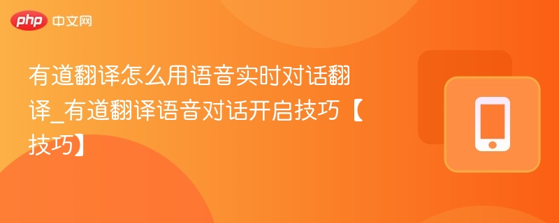 有道翻译语音怎么用｜实时翻译技巧分享