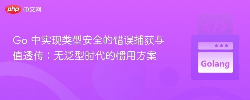 Go无泛型错误处理与值传递方法