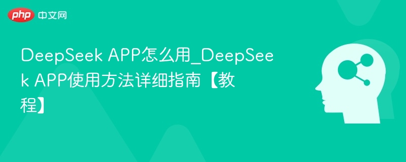 DeepSeekAPP使用方法与教程详解