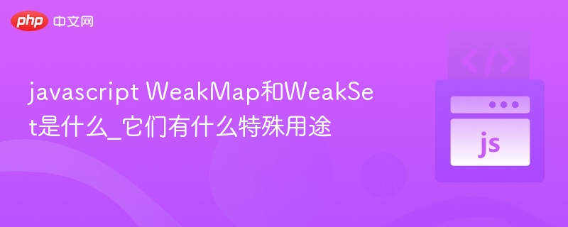 javascript WeakMap和WeakSet是什么_它们有什么特殊用途